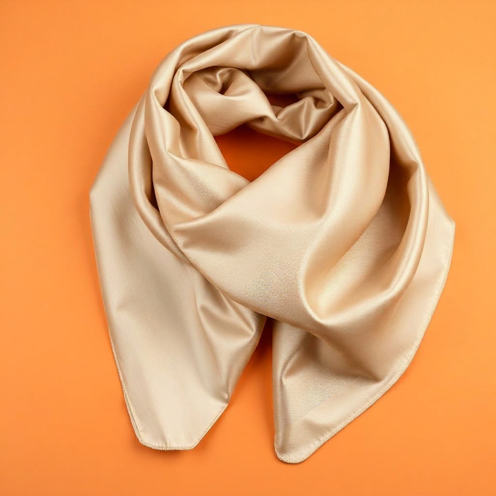 Foulard en Soie Beige